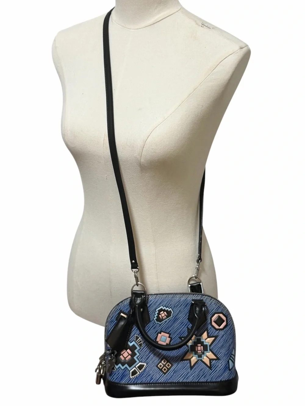 Louis Vuitton Epi Azteque Alma BB Denim Light Crossbody Bag